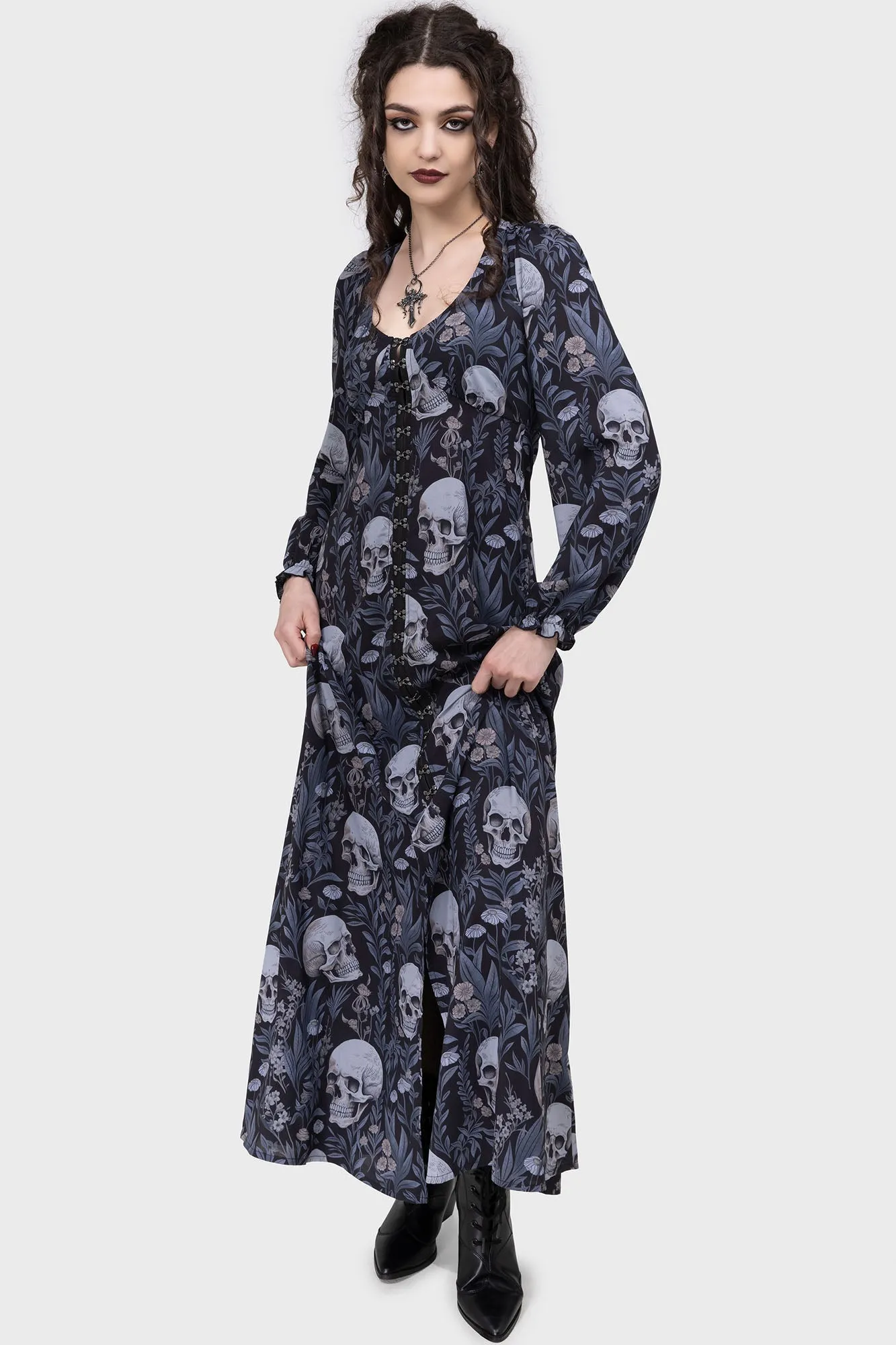 Death's Head Maxi Dress sold by Killstar