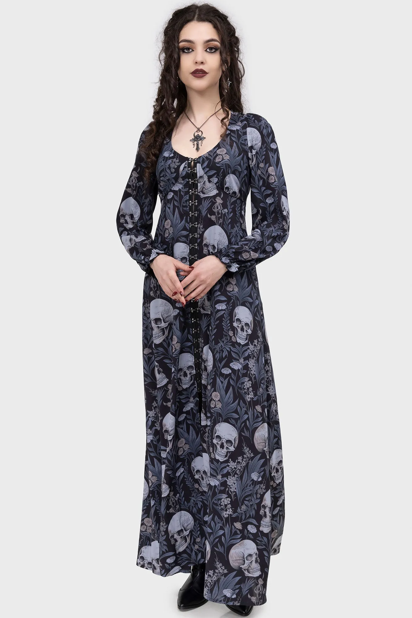 Death's Head Maxi Dress sold by Killstar product image thumbnail 2