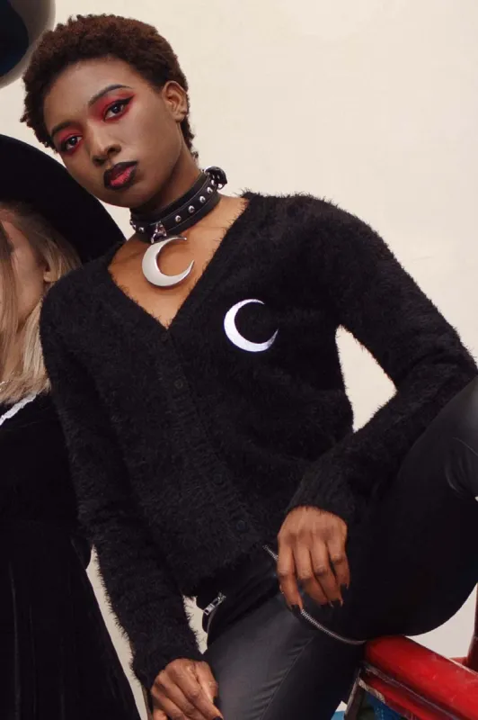 Crescent Knit Cardigan Resurrect sold by Killstar