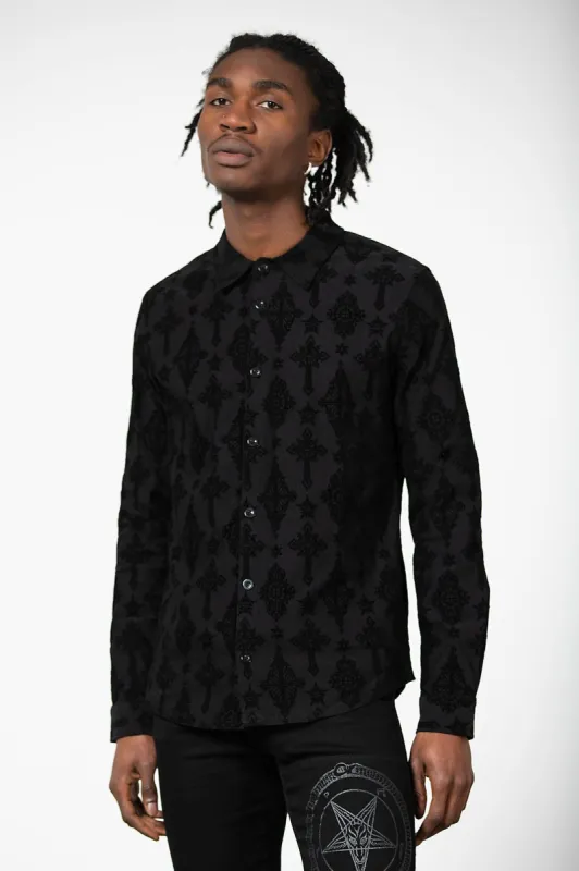 Chris Cross Button-Up Shirt sold by Killstar