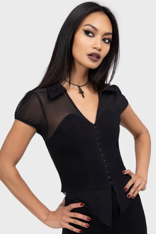 Cryptic Cora Top sold by Killstar