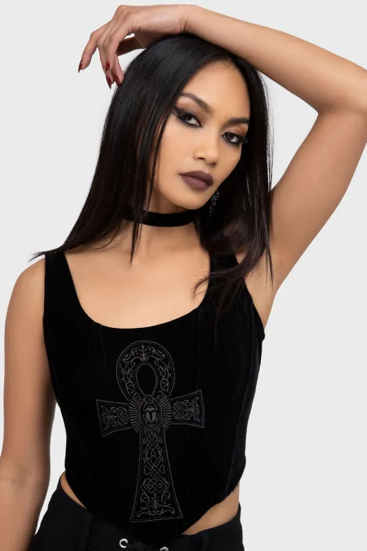 Grimwhisper Corset Top sold by Killstar