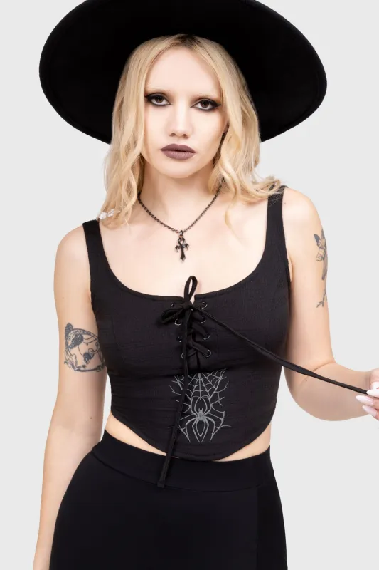 Grimwatch Corset Top sold by Killstar