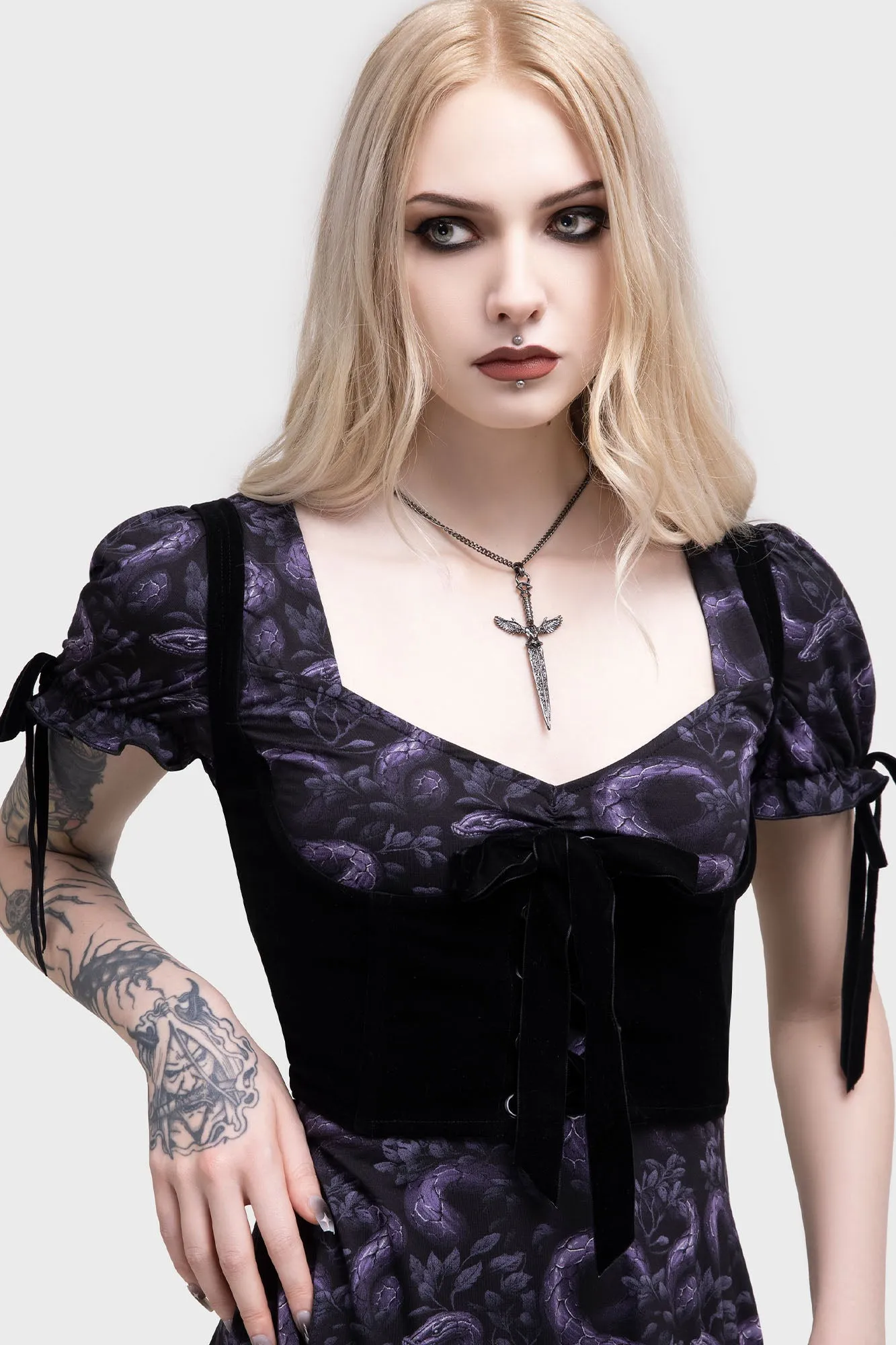 Gloom & Garter Underbust Corset Top sold by Killstar product image thumbnail 5