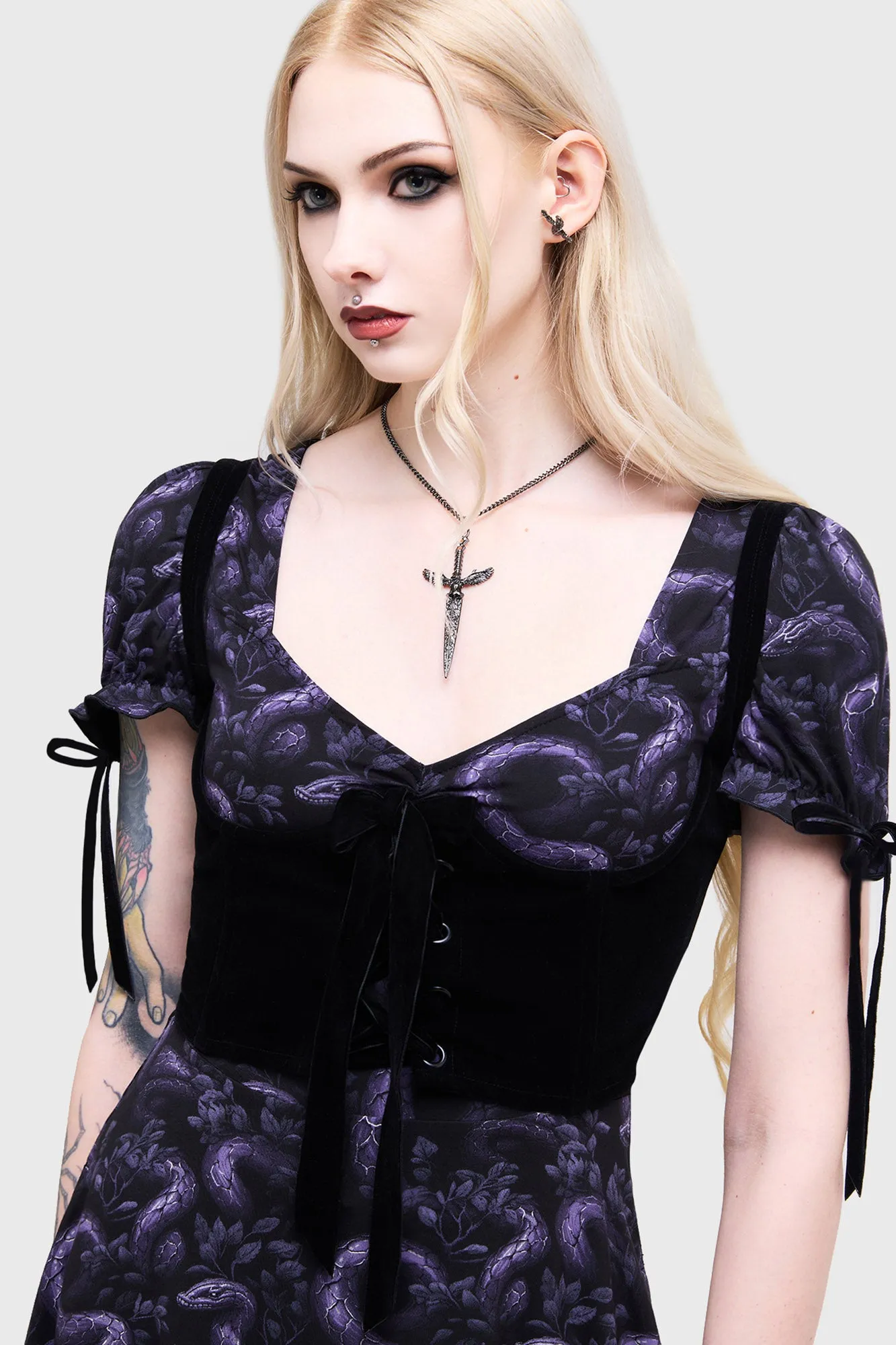 Gloom & Garter Underbust Corset Top sold by Killstar product image thumbnail 3