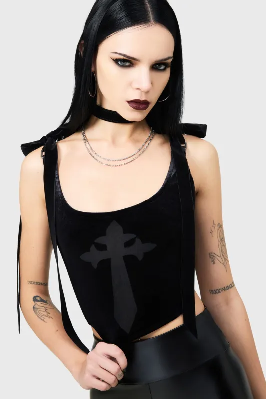 Shadowkin Corset Top sold by Killstar