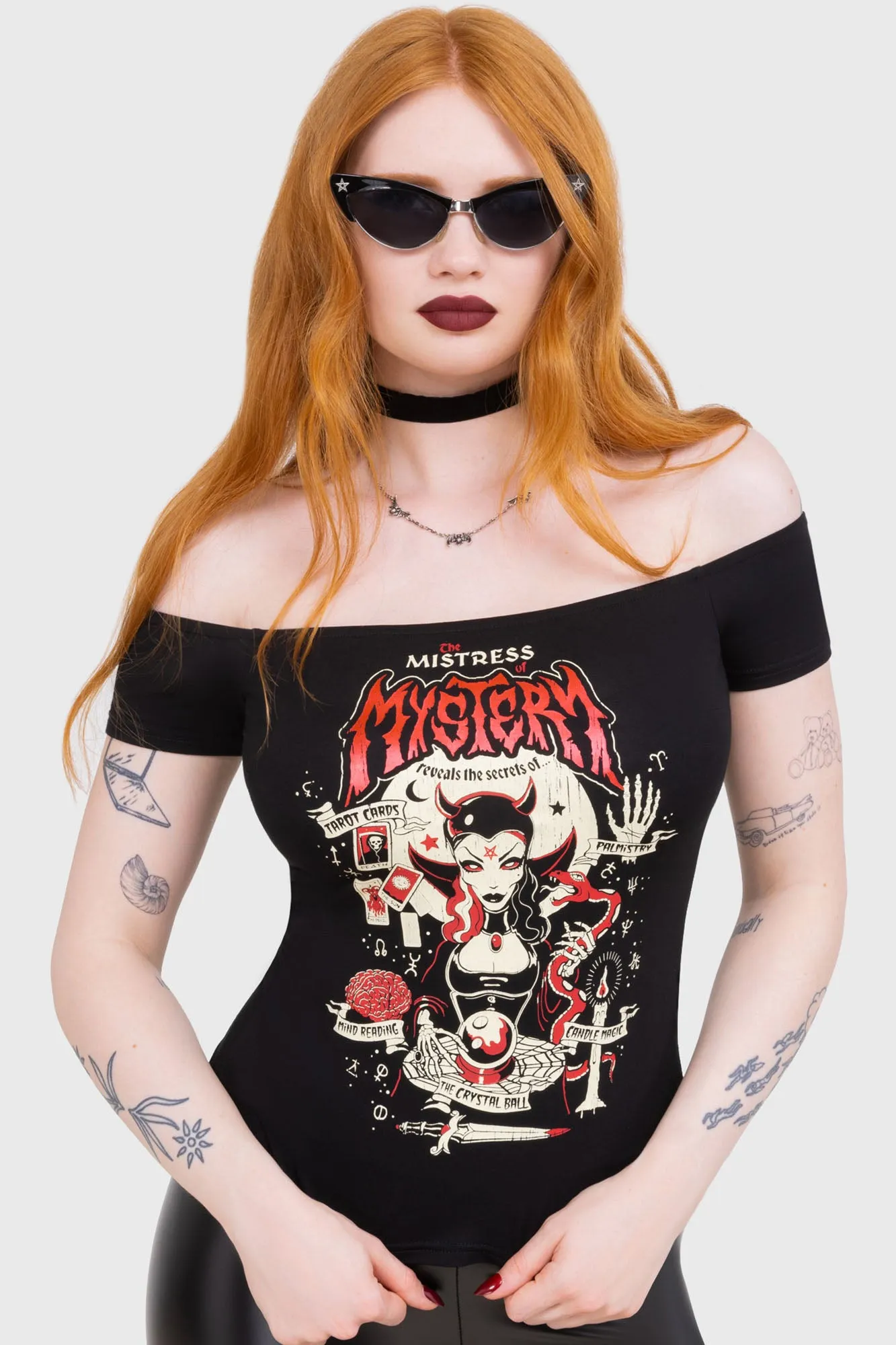 Mistress Mistery Bardot Top sold by Killstar product image thumbnail 3