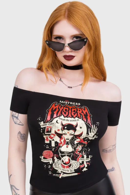 Mistress Mistery Bardot Top sold by Killstar