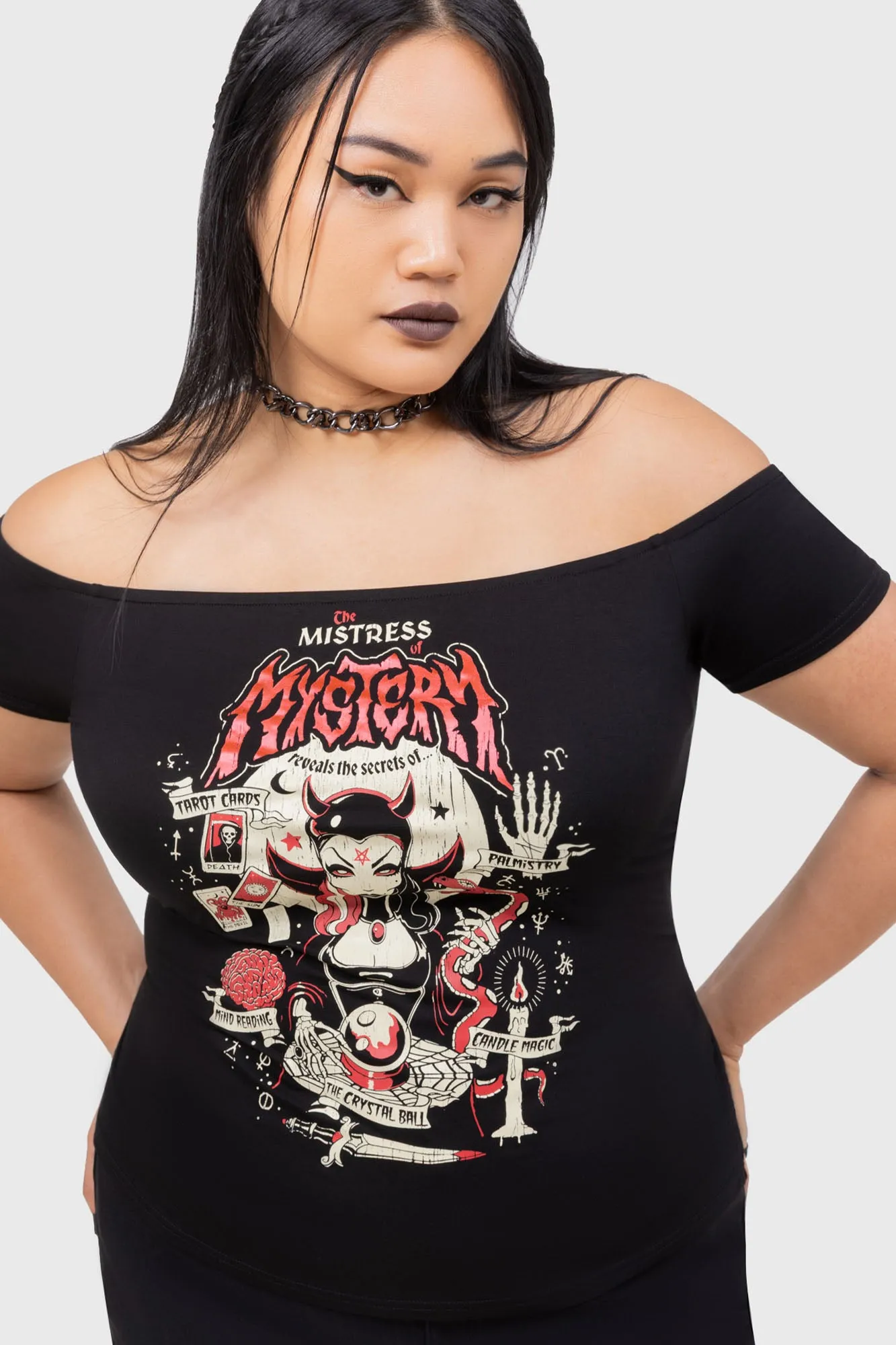 Mistress Mistery Bardot Top sold by Killstar product image thumbnail 5
