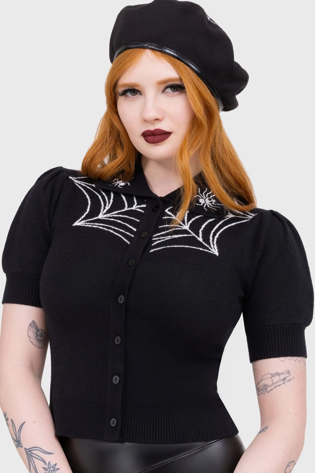 Cobweb Sally Cardigan sold by Killstar product image thumbnail 4