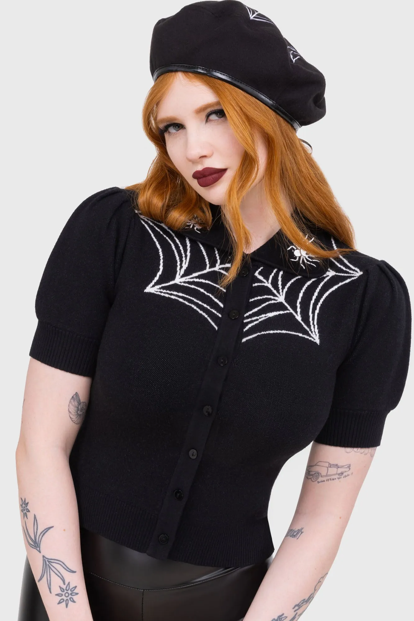 Cobweb Sally Cardigan sold by Killstar product image thumbnail 2