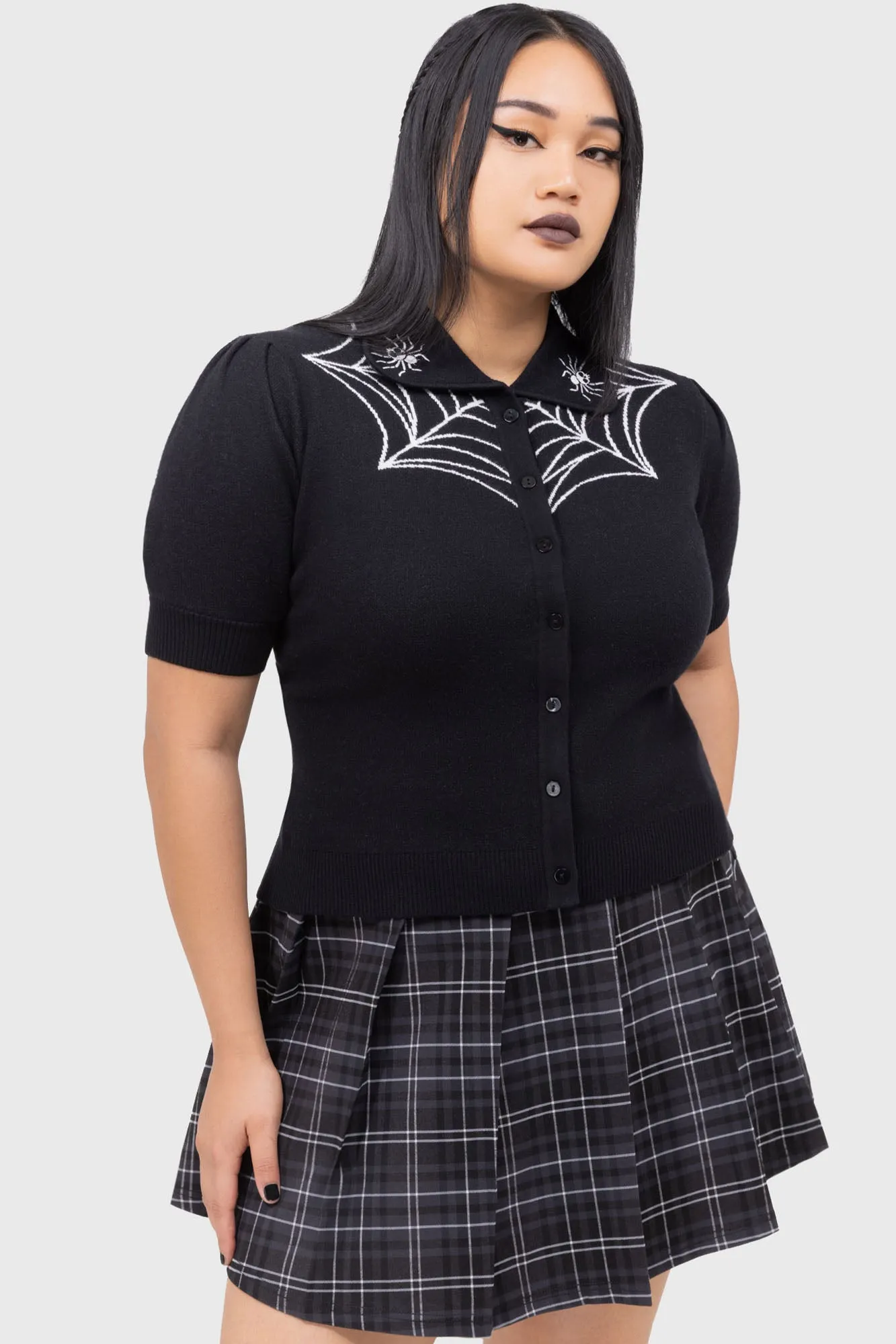 Cobweb Sally Cardigan sold by Killstar product image thumbnail 3