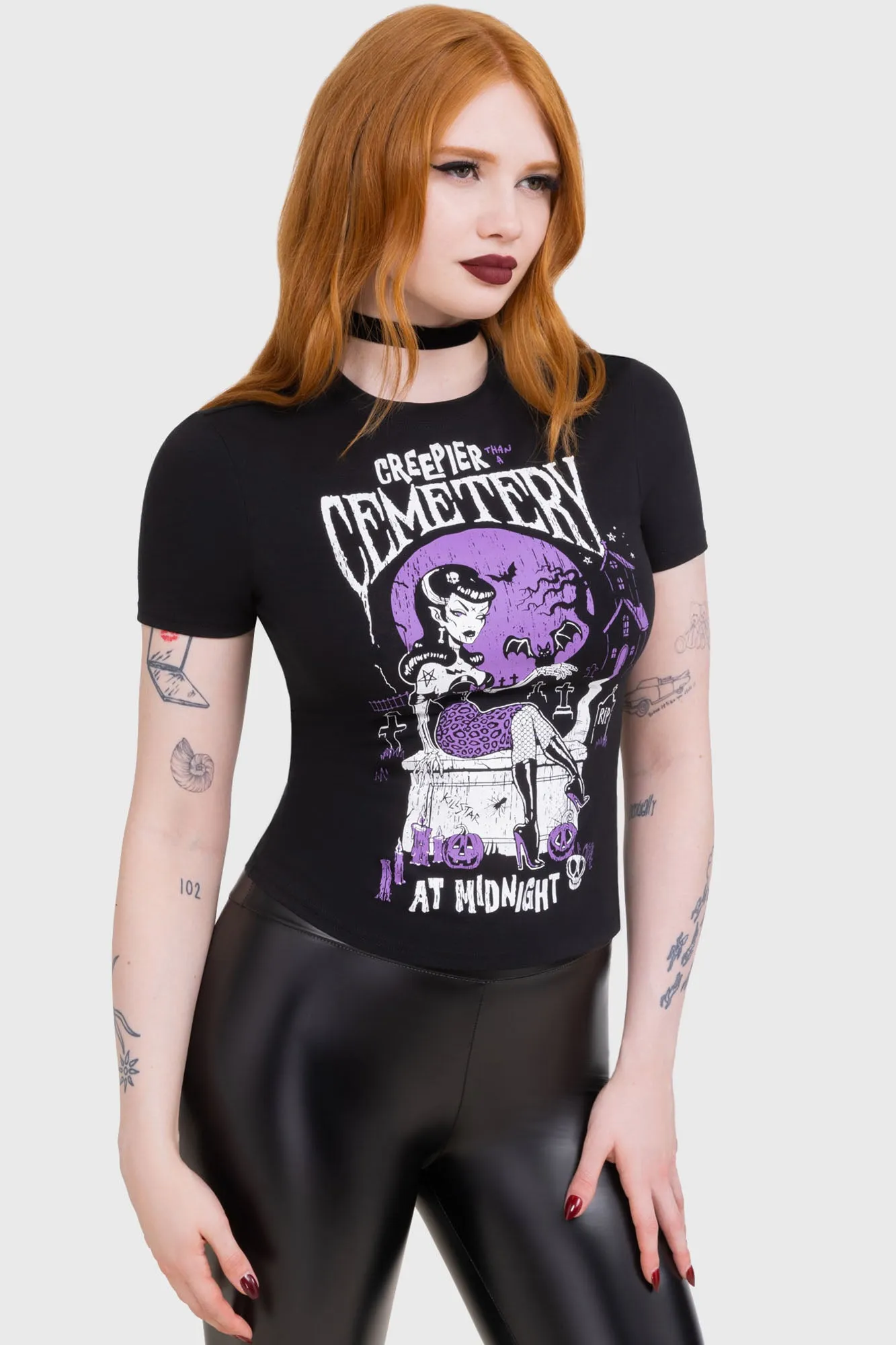 Cemetery T-Shirt sold by Killstar product image thumbnail 3