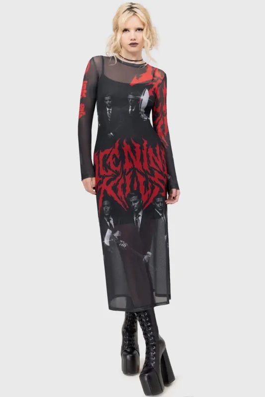 Welcome To Horrorwood Maxi Dress made by Killstar