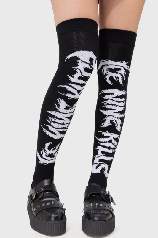 INK Logo Knee High Socks sold by Killstar