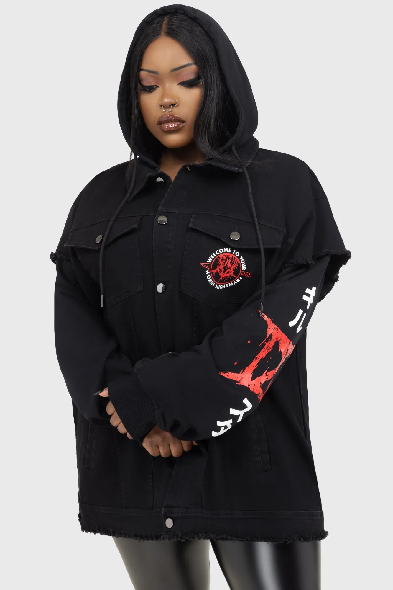 Your Worst Nightmare Hooded Jacket sold by Killstar product image thumbnail 4