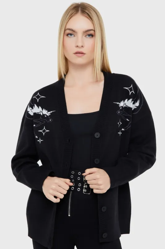 Monochromi Corn Cardigan sold by Killstar