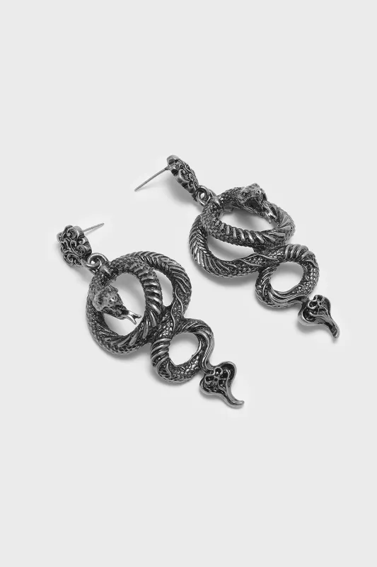 Deadly Coil Earrings sold by Killstar