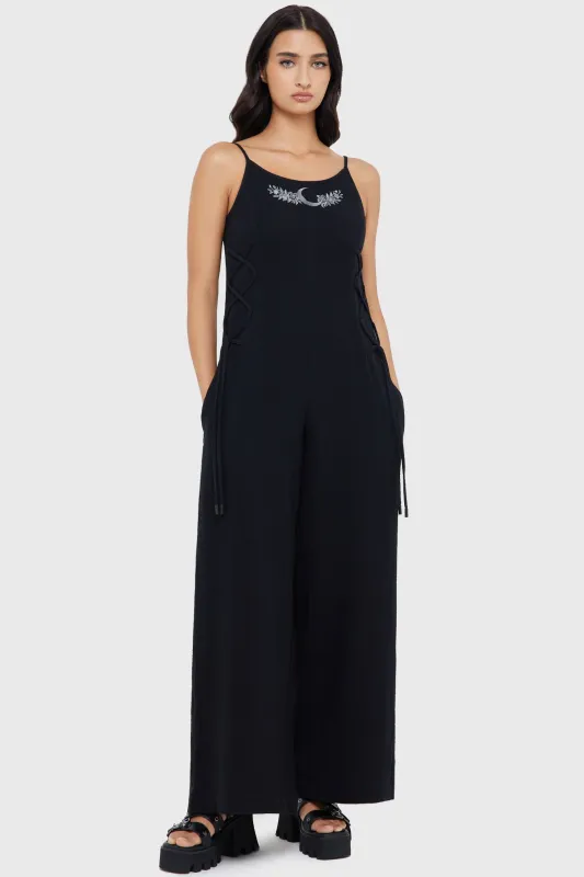 Moonlight Fang Dungarees sold by Killstar