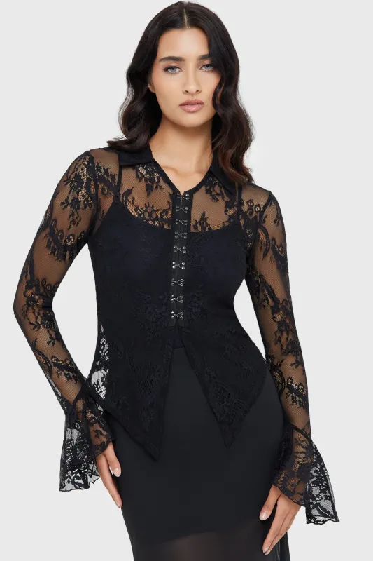 Howling Heart Top sold by Killstar