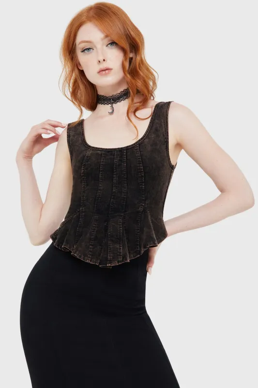 Dreadmire Corset Top sold by Killstar