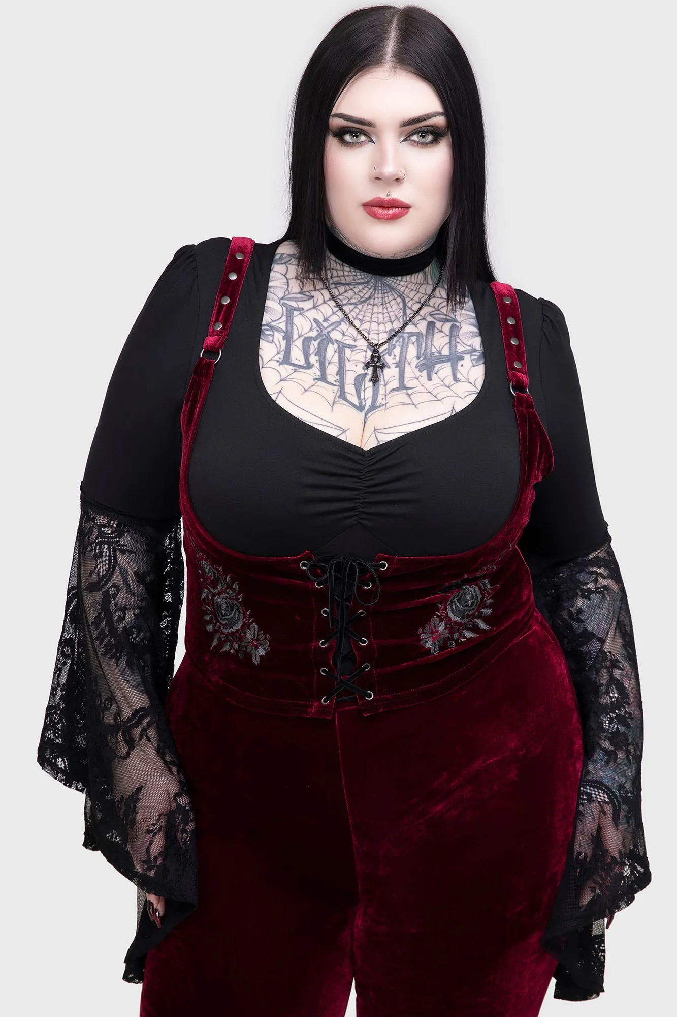 A Devil's Rose Underbust Corset Top sold by Killstar product image thumbnail 5