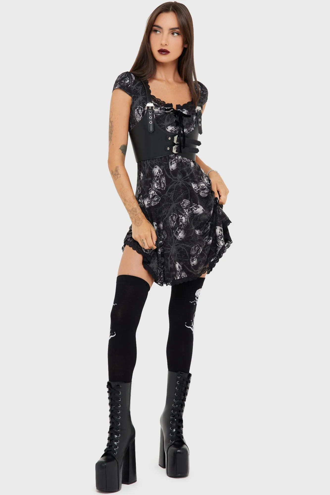 Spidrasica's Web Mini Dress sold by Killstar product image thumbnail 2