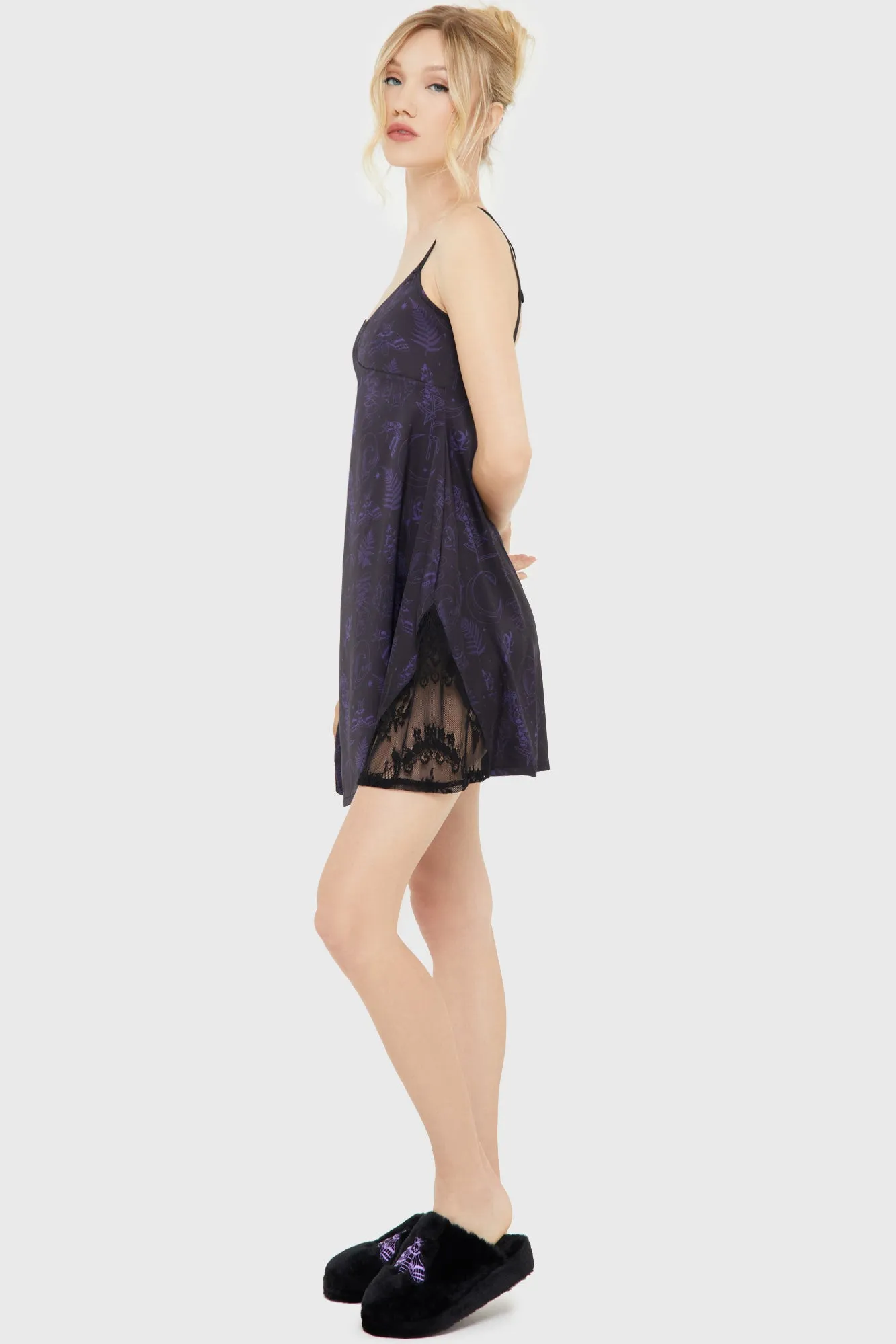 Midnight Moth Slip Dress sold by Killstar product image thumbnail 2