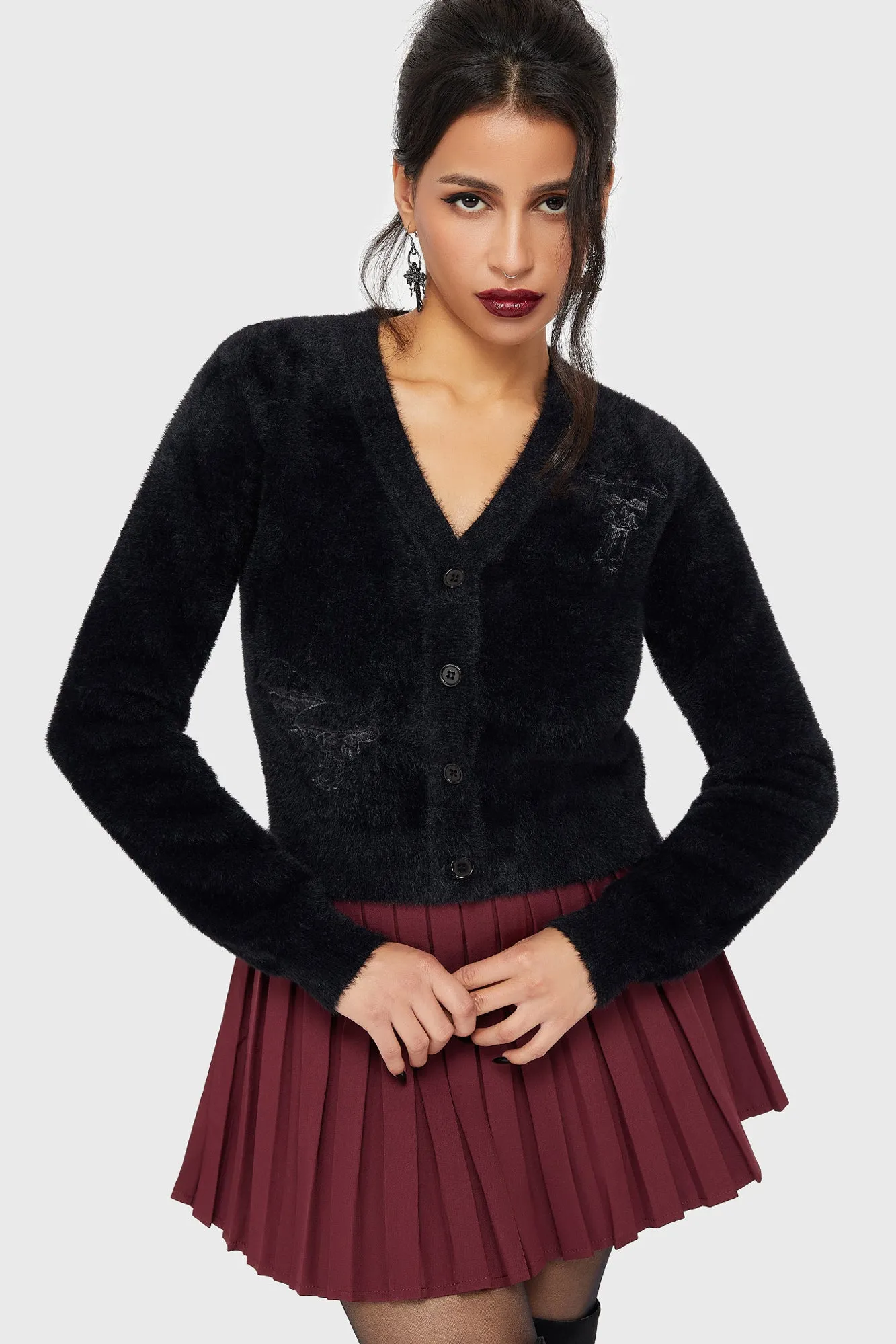 Skull Grove Cardigan sold by Killstar product image thumbnail 2