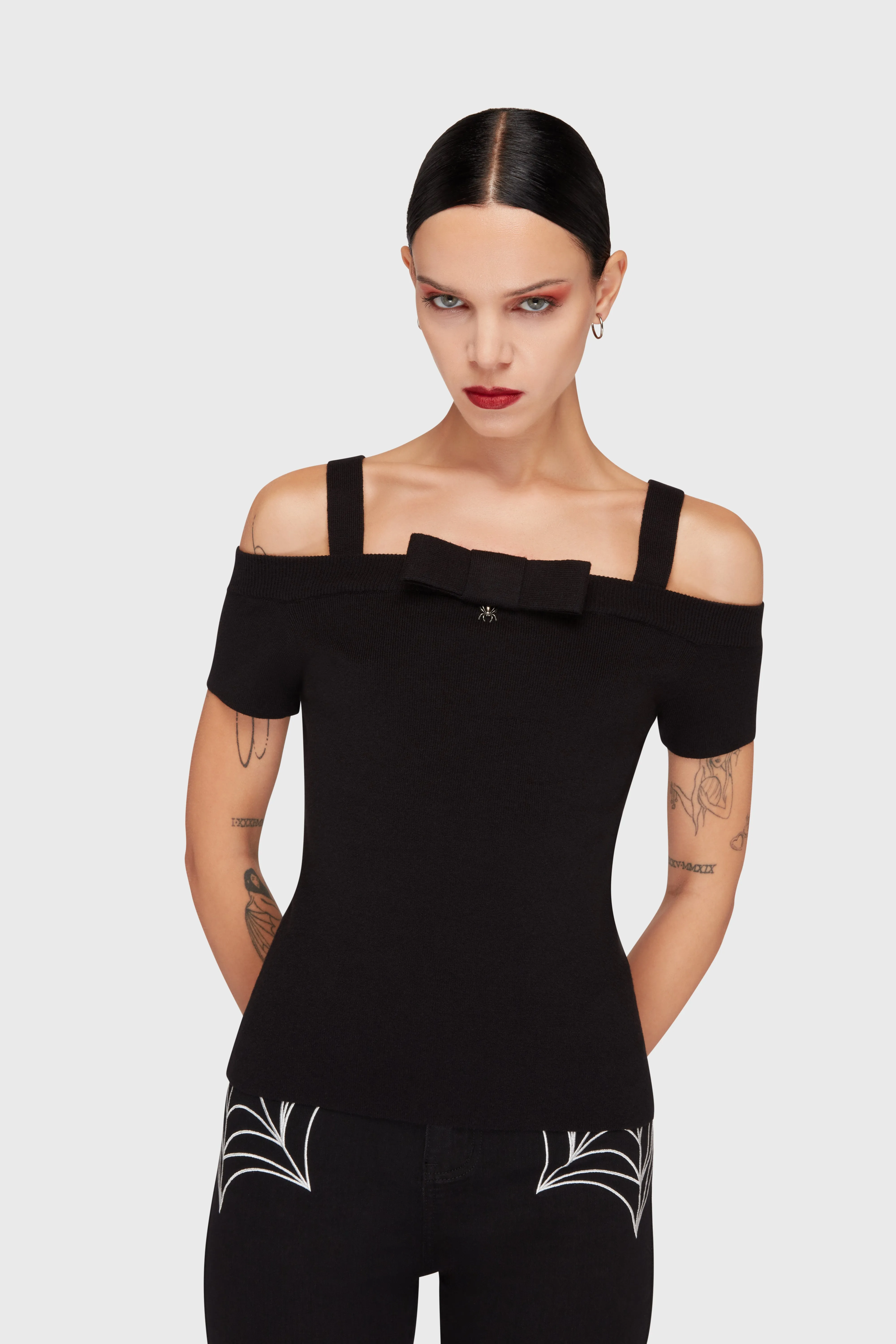 Graveyard Swing Bardot Top sold by Killstar