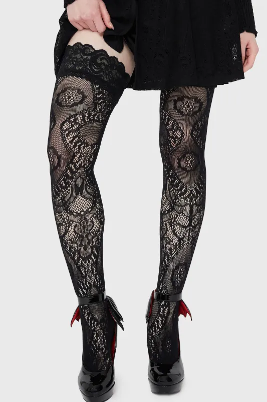 Lace Of Love Stockings sold by Killstar