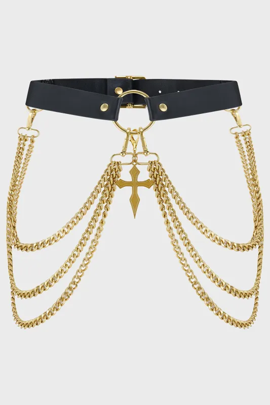 Poised Opulence Belt [Gold] sold by Killstar