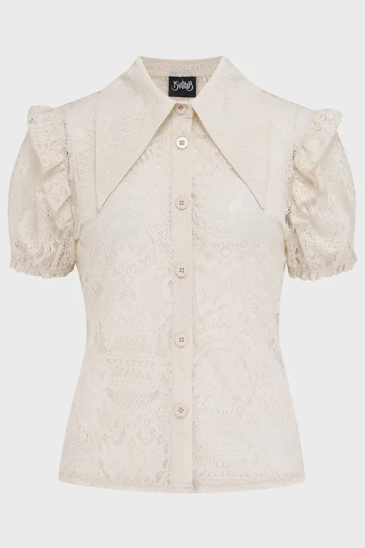 Vexina Collar Blouse [Ivory] sold by Killstar