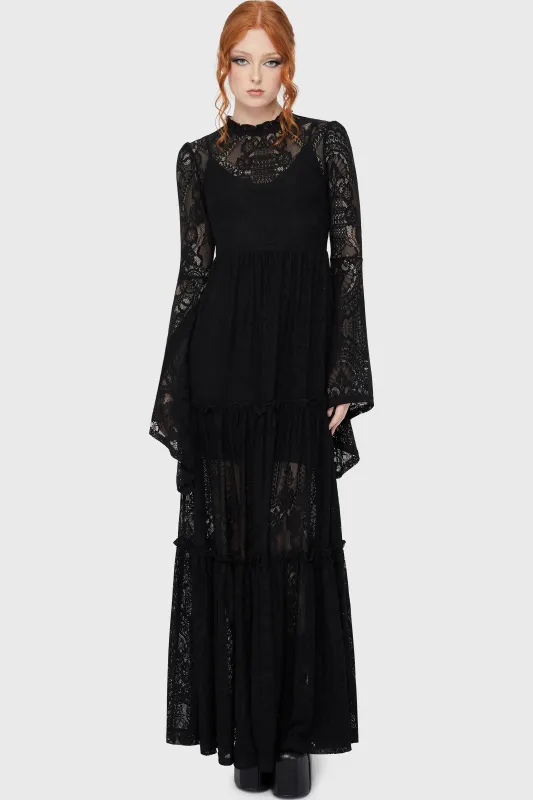 Hecate Lace Maxi Dress [B] sold by Killstar