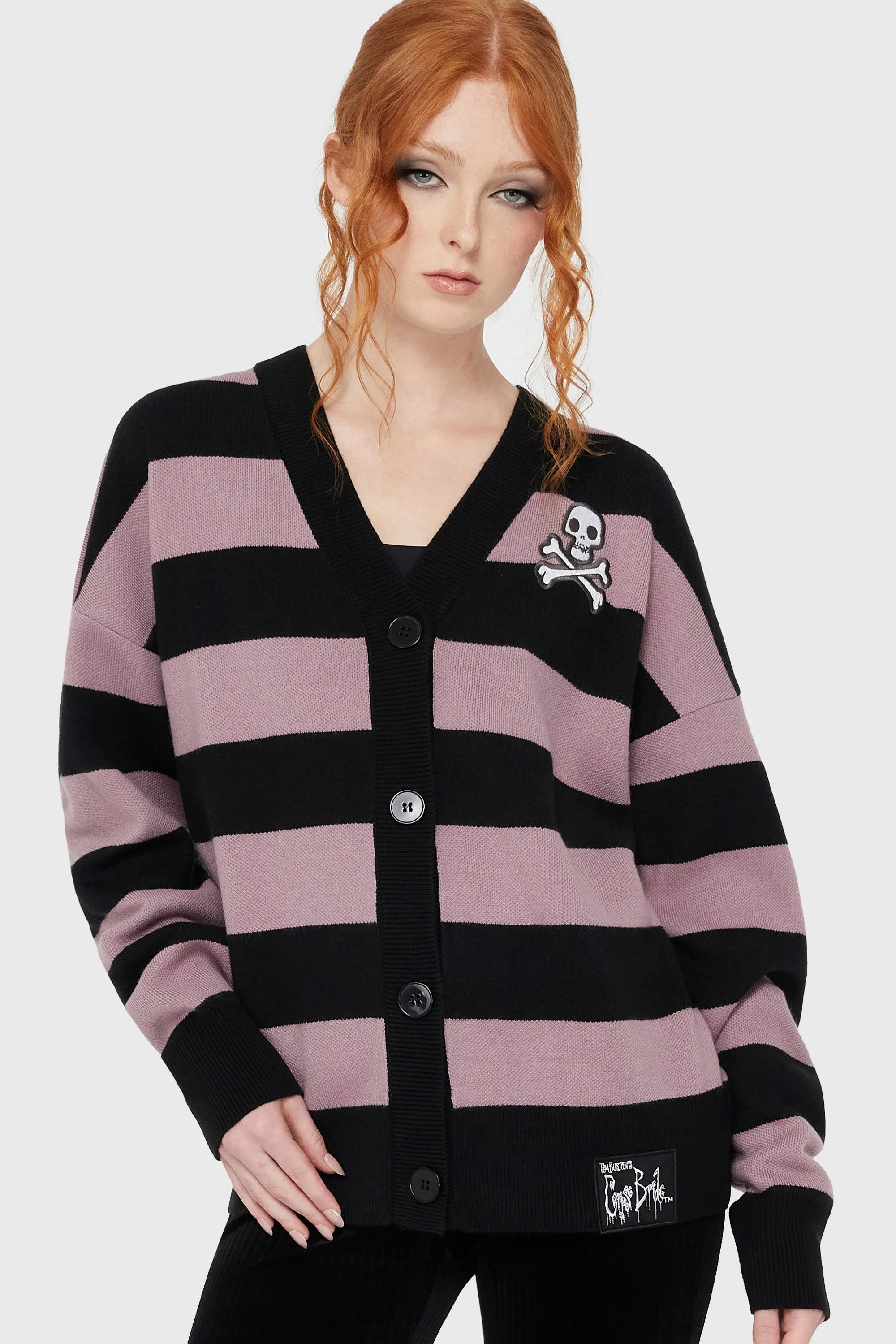 Crossbones Knit Cardigan sold by Killstar product image thumbnail 2