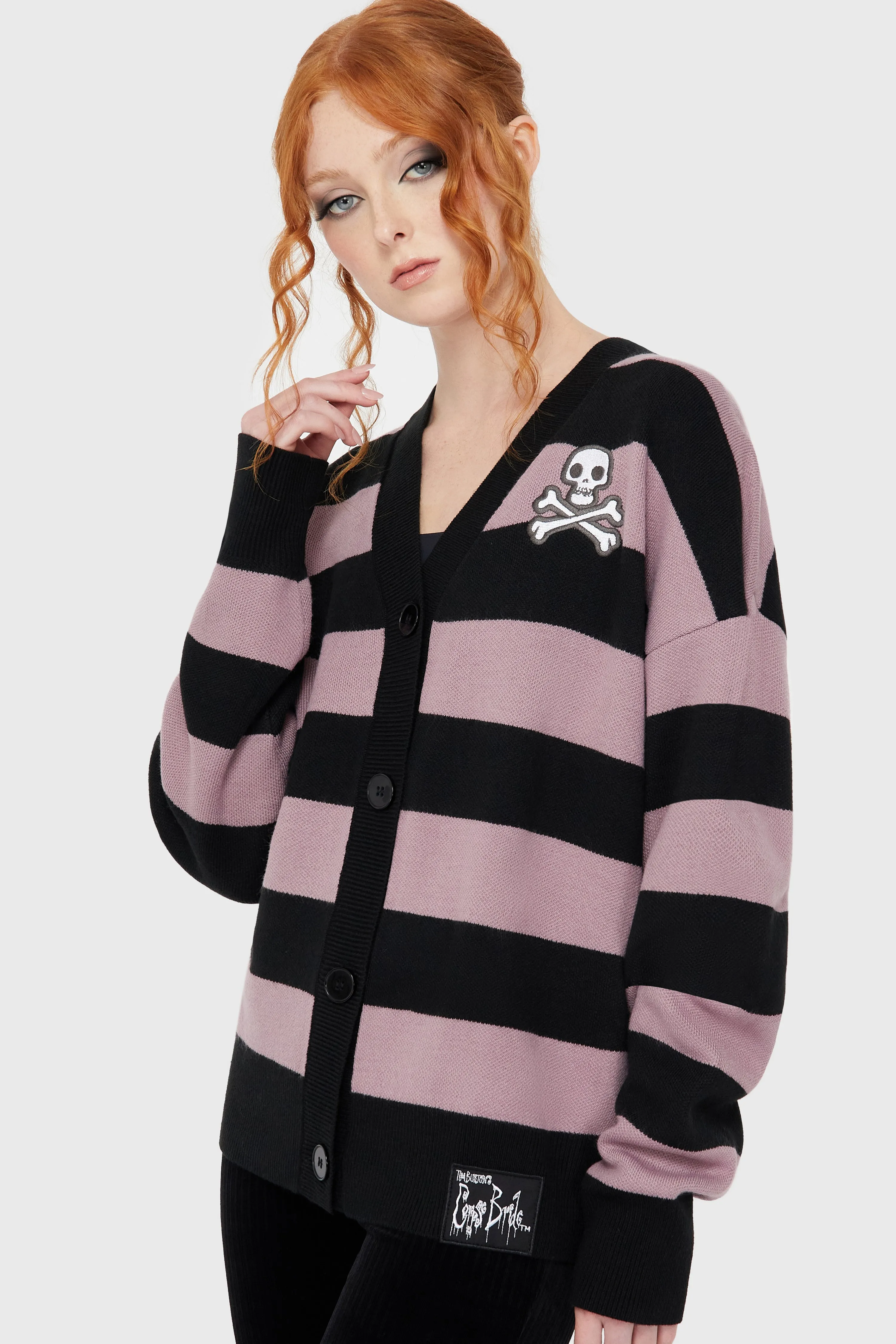 Crossbones Knit Cardigan sold by Killstar product image thumbnail 3