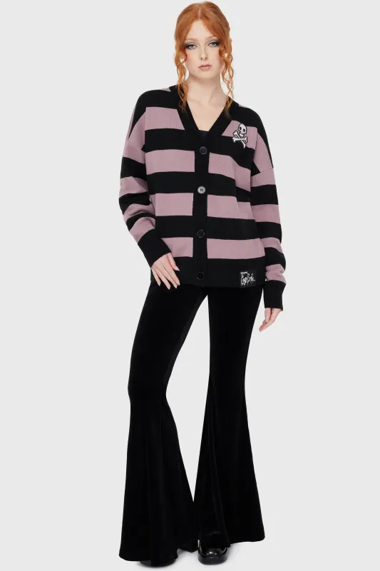 Crossbones Knit Cardigan sold by Killstar