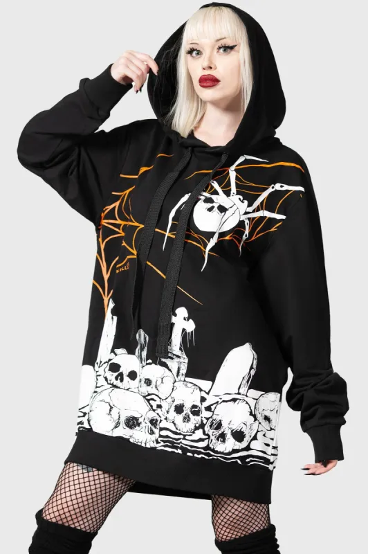 Pumpkin Reaper Hoodie sold by Killstar