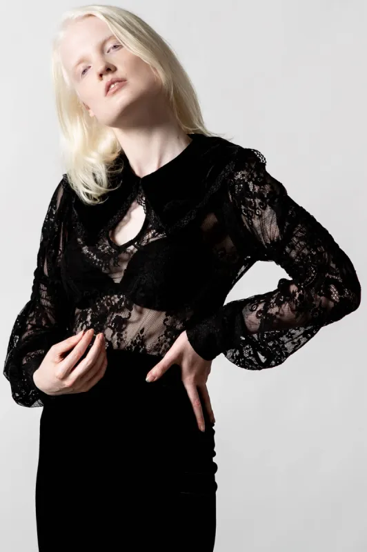 Bite Tonight Long Sleeve Top [B] - Resurrect sold by Killstar
