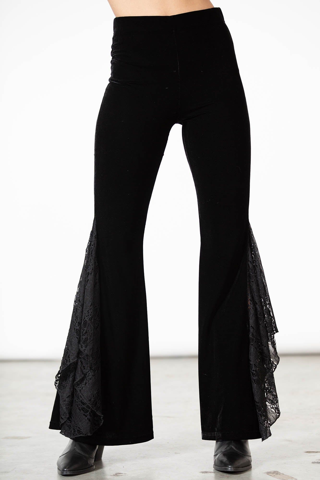 Mahina Velvet Bell Bottoms Resurrect sold by Killstar product image thumbnail 3