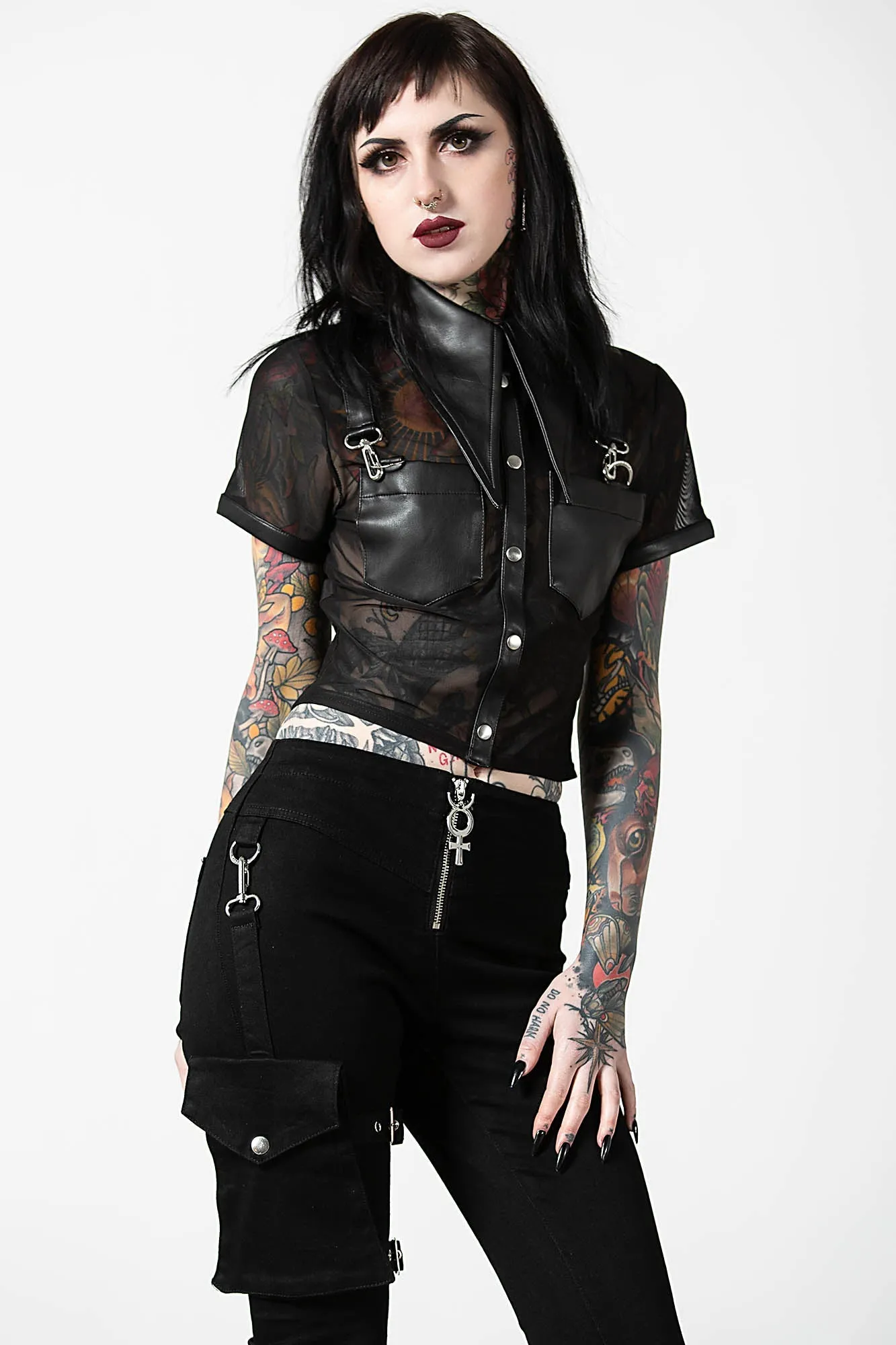 Dark Halo Crop Shirt sold by Killstar product image thumbnail 4