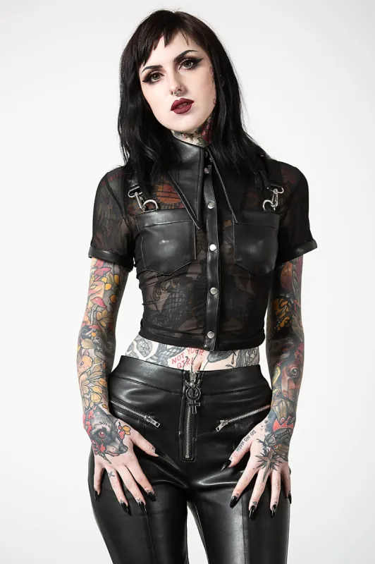 Dark Halo Crop Shirt sold by Killstar