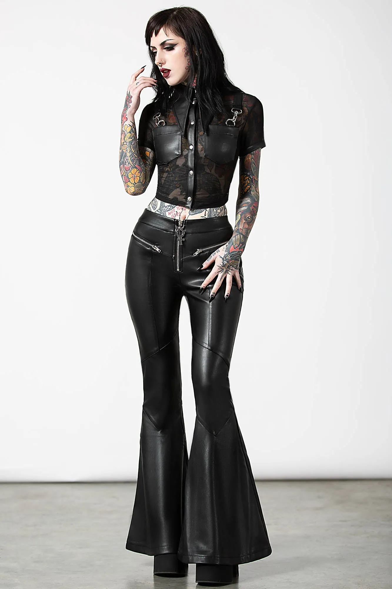 Dark Halo Crop Shirt sold by Killstar product image thumbnail 3
