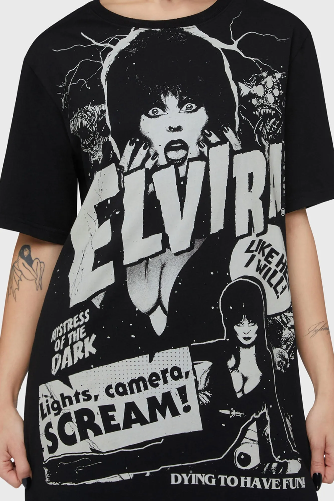 Lights Camera Scream T-Shirt sold by Killstar product image thumbnail 2