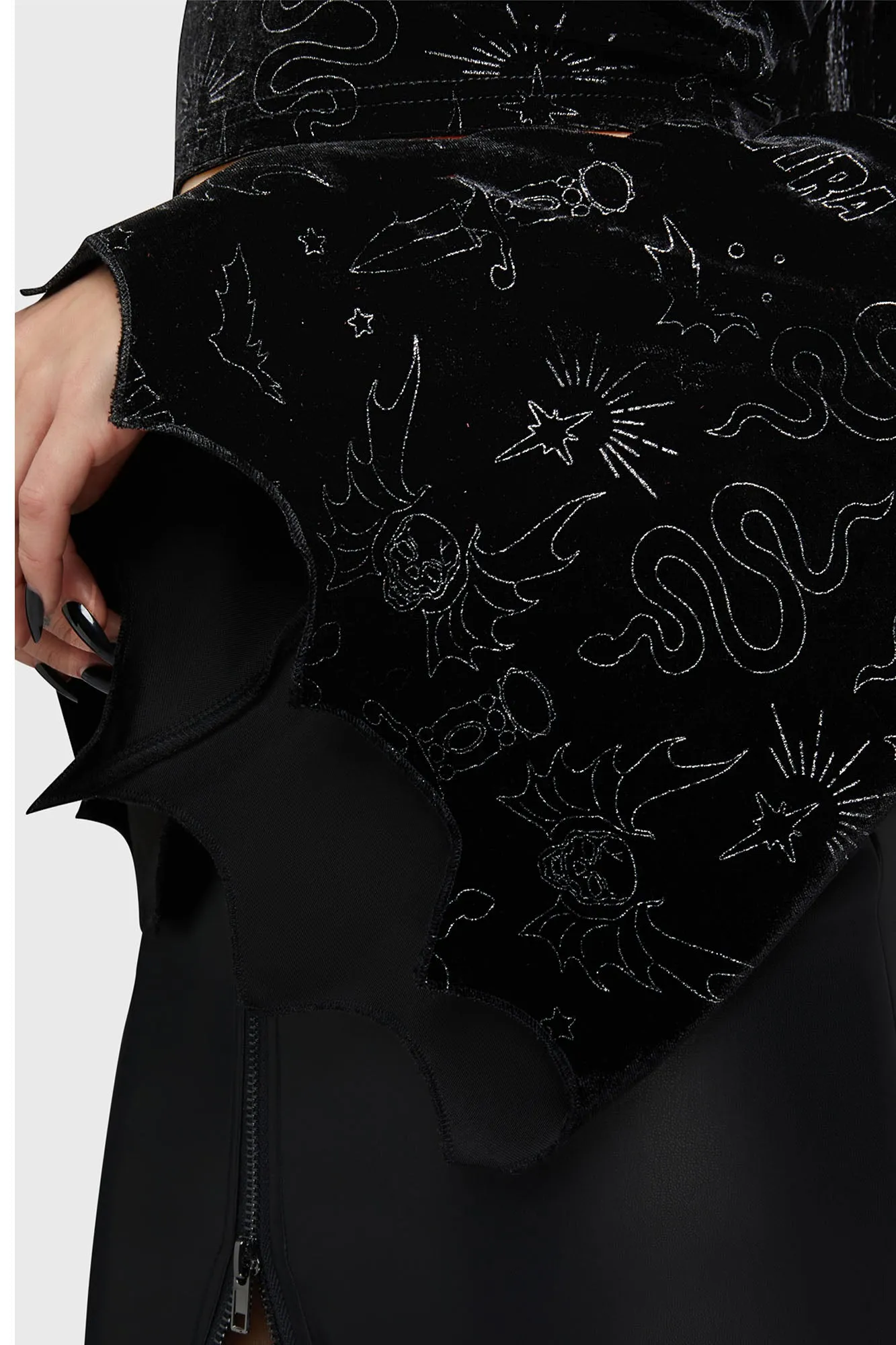 Yours Cruelly Bat Sleeve Top sold by Killstar product image thumbnail 4