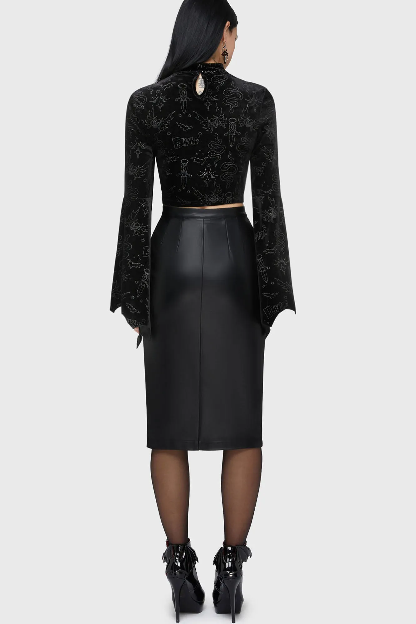 Yours Cruelly Bat Sleeve Top sold by Killstar product image thumbnail 5