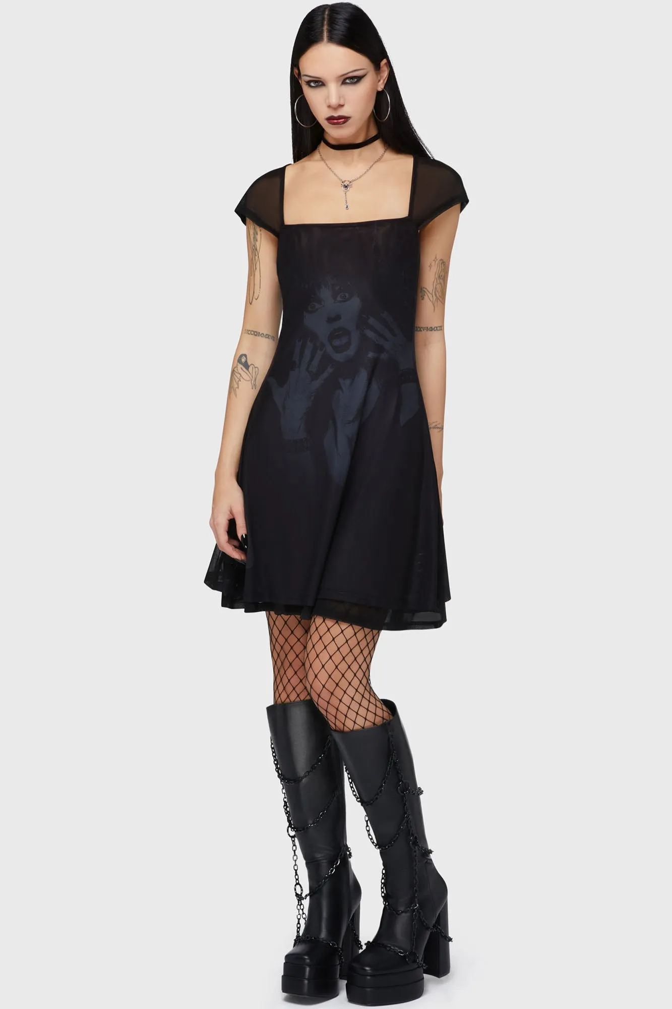 Mistress Of The Dark Skater Dress sold by Killstar product image thumbnail 3