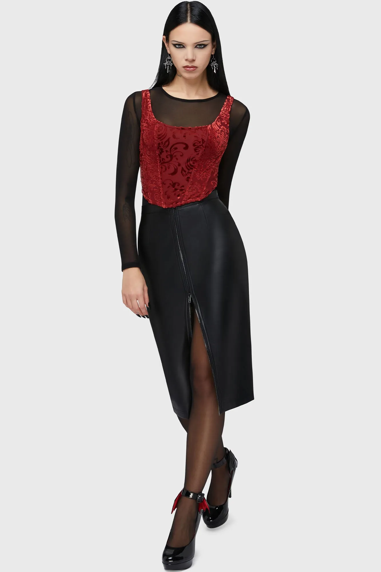 Crimson Bloodlust Corset sold by Killstar product image thumbnail 3