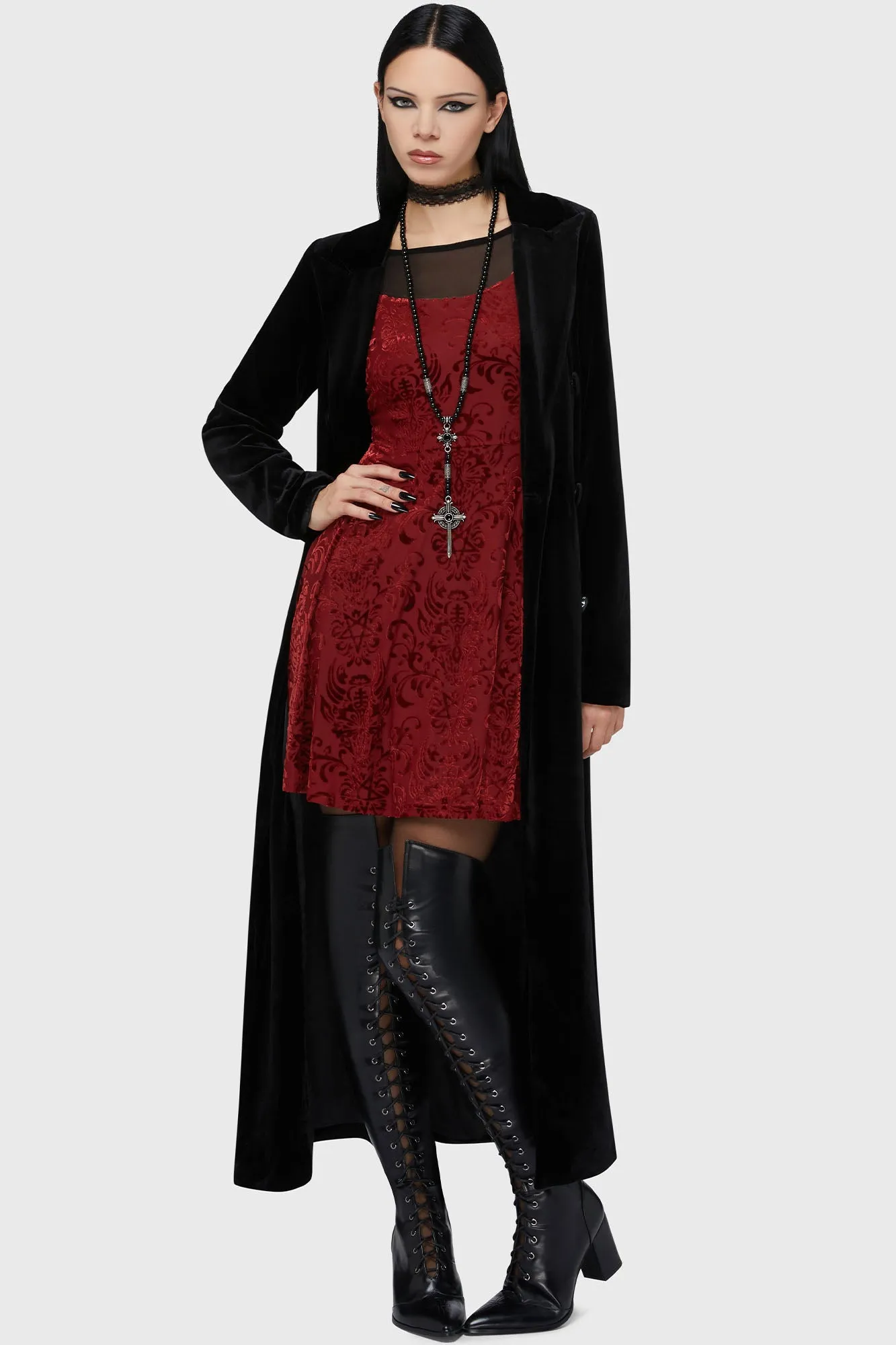 Crimson Bloodlust Mini Dress sold by Killstar product image thumbnail 3