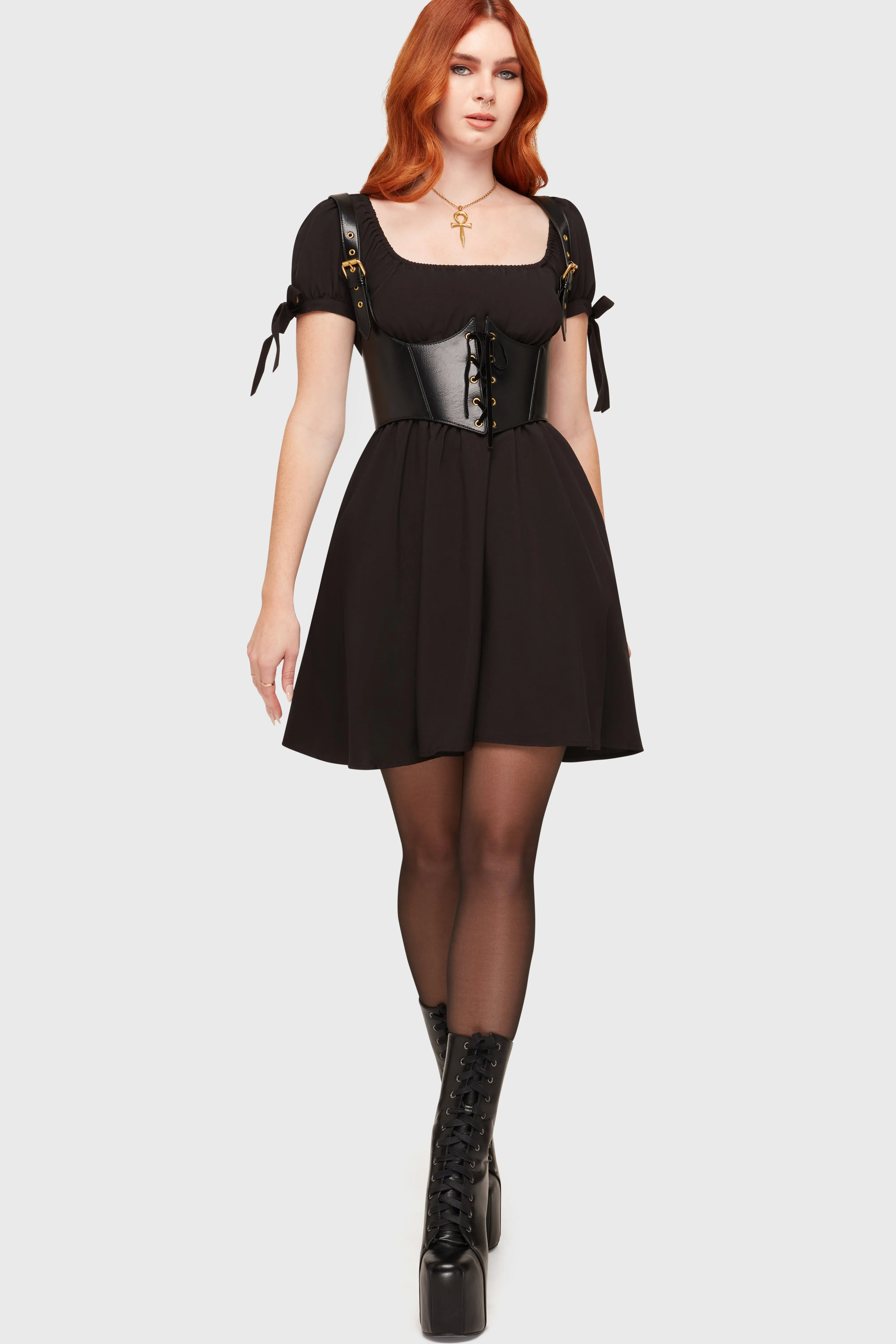 Grim Gretchen Mini Dress sold by Killstar product image thumbnail 3